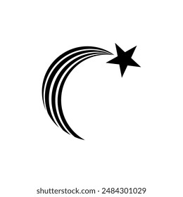Limpio Vector negro de la estrella fugaz 