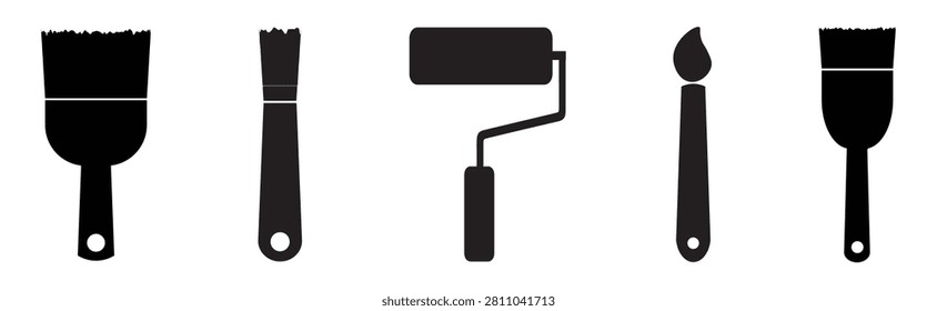 Un conjunto iconos silueta