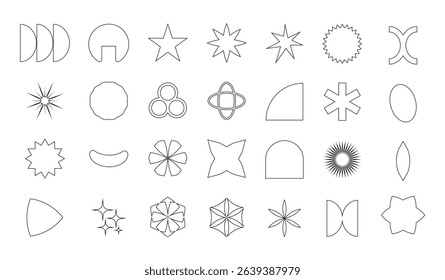 Clean black and white geometric line art design