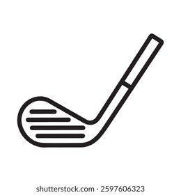 A clean, black and white line drawing of a golf wedge.
