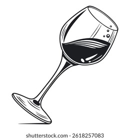 Ilustração do vetor do ícone do vinho preto limpo