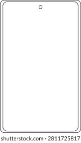 Clean blank signboard mockup with hole at top for easy display placement