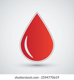 clean blood drop icon isolated