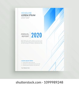 clean blue brochure or book cover template