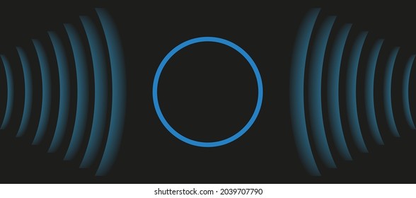 Clean Blue Circles Abstract Background. Circular Texture Concept For Business Design. Modern Geometric Pattern. Videos Intro Design. 