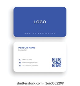 Clean Blue Color Business Card design template