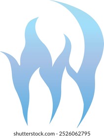 Clean Blue Fire or Blue Sky Fire Vector