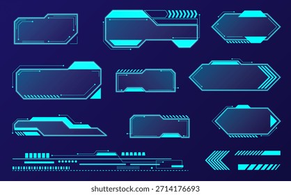 A clean blue interface showcases glowing shapes and divider, perfect for tech visuals and digital projects.