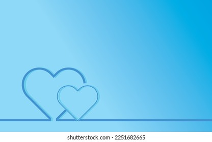 fondo de amor azul limpio con gradación.