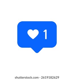 Clean blue social media like notification icon showing appreciation or engagement.