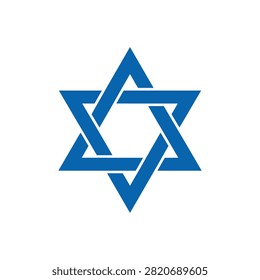 A clean blue Star of David icon representing Jewish culture and religious identity.