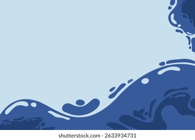 Clean Blue Water Wave Background – Abstract Fluid Design for Banner or Presentation