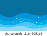 Clean blue water wave vector illustration