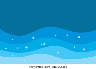 Ilustración vectorial de la ola de agua azul limpia