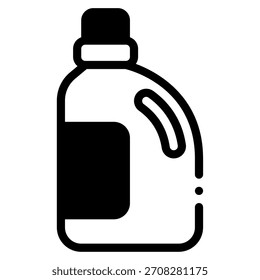 Garrafa de detergente azul e amarelo limpa adequada para produtos de limpeza, web design ou visuais de marketing.