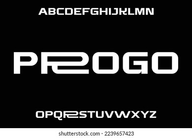 Clean and bold display font vector