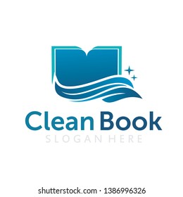 clean book logo vector inspiration