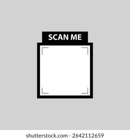 Clean Border QR Square with Tagline