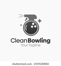 Clean Bowling Logo Design Template. Good for Business, Agency, Community and Organization.