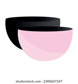 Clean bowls on white background