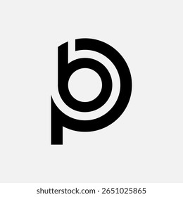 Clean BP PB minimal letter logo design for business, branding, startup, and modern identity use.