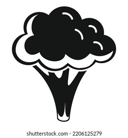 Clean brocoli icon simple vector. Cabbage vegetable. Plant salad