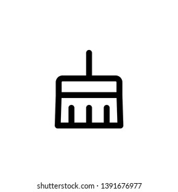 clean, broom icon vector illustration