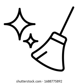 vector de icono de barrido de escoba limpia