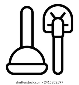 Clean brush icon outline vector. Floor dirty tool. Ironing neat