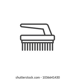 Clean brush outline icon. linear style sign for mobile concept and web design. Brush for cleaning simple line vector icon. Symbol, logo illustration. Pixel perfect vector graphics