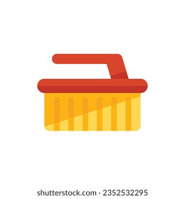 Clean brush pool icon flat vector. Pump maintenance. Repair service isolated