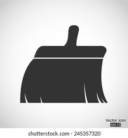 clean brush vector icon