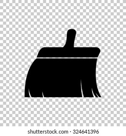 clean brush vector icon - black illustration