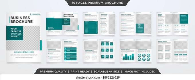 clean business brochure template design with simple style and minimalist concept use for business proposal and annual report