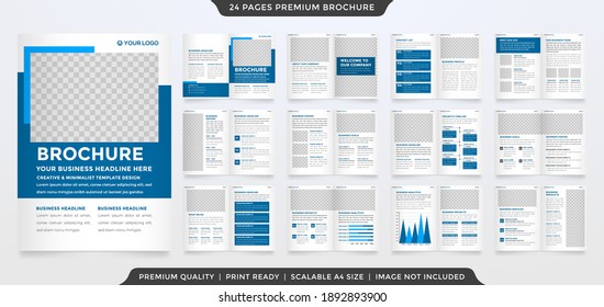 clean business brochure template design with simple style and minimalist concept use for business proposal and annual report