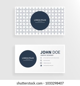 Clean Business Card with Art Arrow pattern
