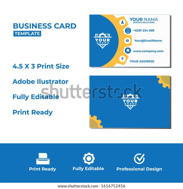 Clean\
Business Card Template for garage or\
repair