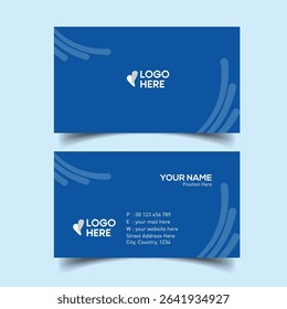 Clean Business Card Template. High-Quality Medical Business Card Design for Healthcare Services