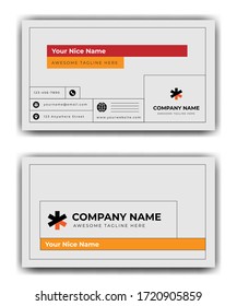 Clean Business Card Template with Vector Modern Creative