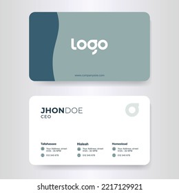 Clean business card vector for health or medical company
