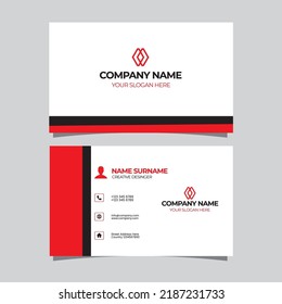 Limpiar tarjeta de visita Vector Moderno Creativo y Plantilla de fondo vectorial Carta logotipo Minimalismo Vector de diseño moderno corporativo