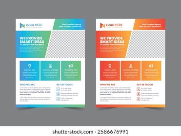 Clean Business Flyer Template | CMYK | US Letter | Print Ready | 0.125 Bleed
