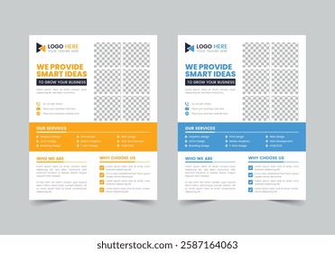 Clean Business Flyer Template | CMYK | US Letter | Print Ready | 0.125 Bleed
