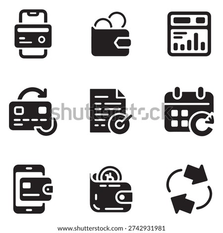 Clean business icon set including printer, document check, calendar task, file folder and office workflow symbols. Ideal for admin dashboards and enterprise software.