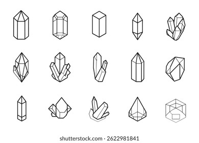 Calcite-Umriss reinigen, Vektorgrafik