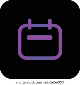 Clean calendar icon for event planning, scheduling, and reminders.