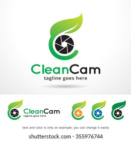 Clean Camera Logo Template Design Vector