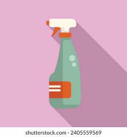 Clean can mist icon flat vector. Air nozzle safe. Palm cleanse haze