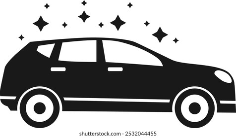 Clean car icon. Auto washing service symbol