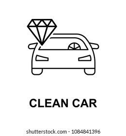 clean car icon. Element of car repair for mobile concept and web apps. Detailed  icon can be used for web and mobile. Premium icon on white background